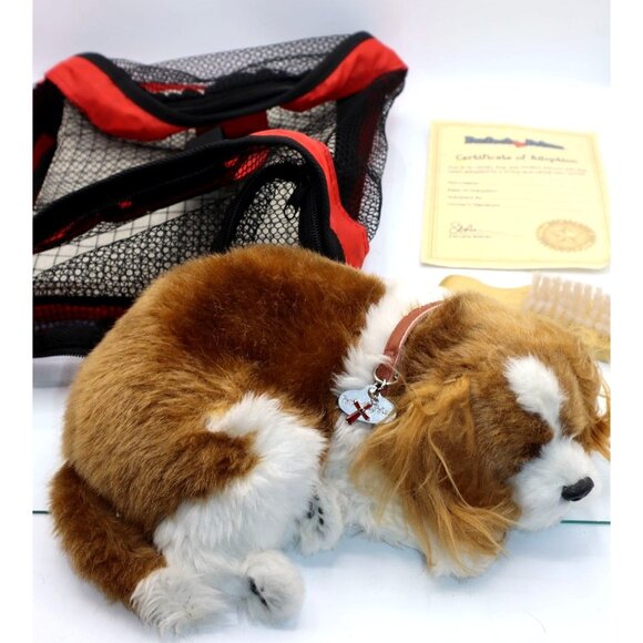 Perfect Petzzz Cavalier King Charles Plush Dog Realistic Sleeping Pet Companion - Picture 1 of 6